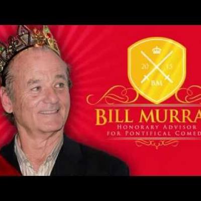 Ο Bill Murray λέει ένα αστείο για τον πάπα για φιλανθρωπικό σκοπό