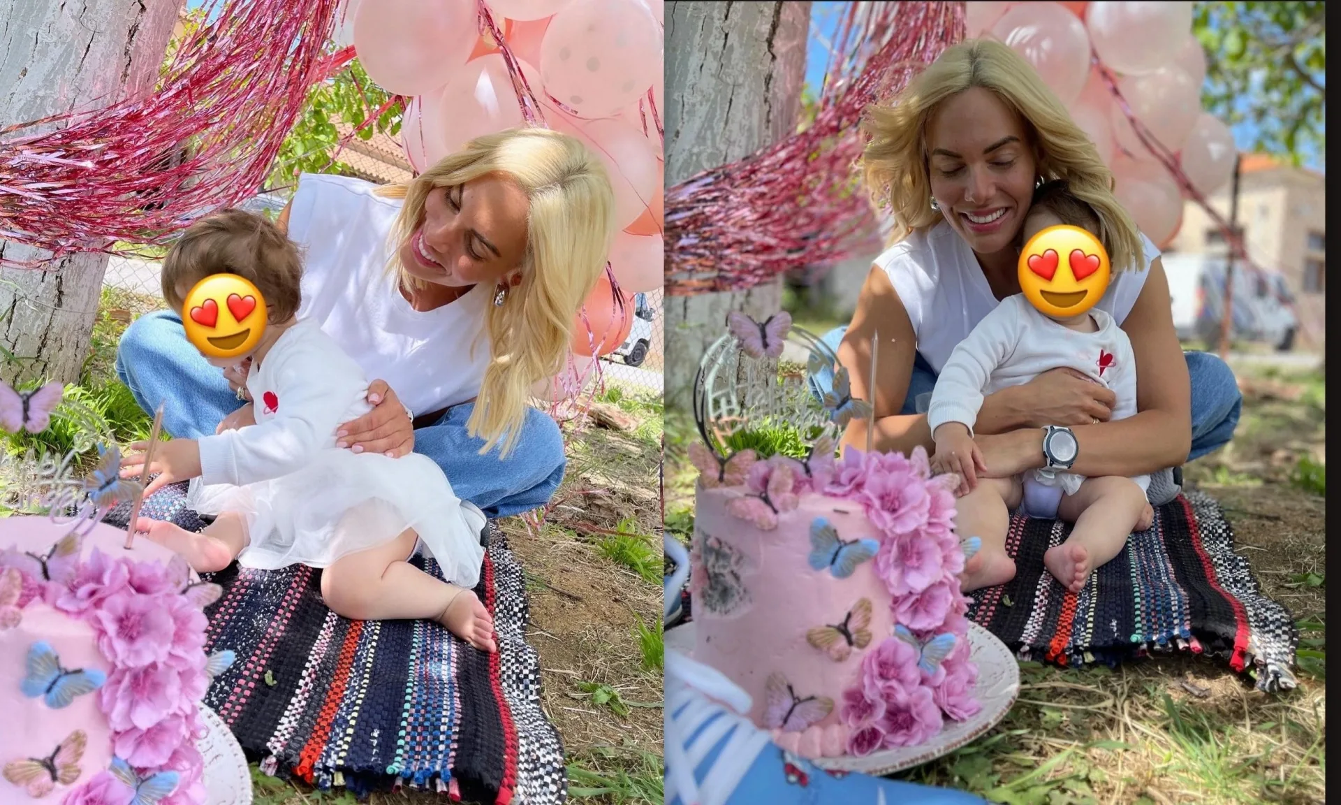 Ιωάννα Μαλέσκου: Τα πρώτα γενέθλια της κόρης της - Η μικρή βούτηξε το πόδι της στην τούρτα