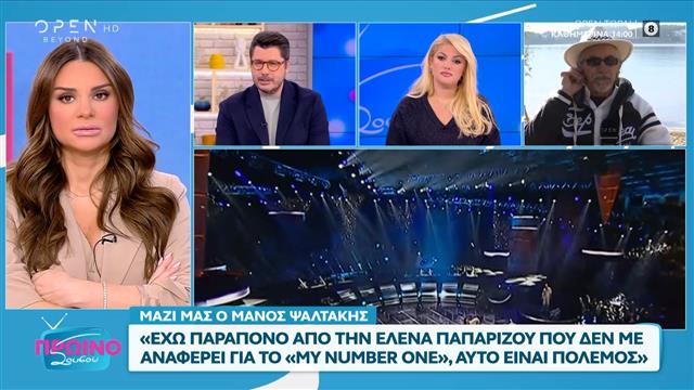 Μάνος Ψαλτάκης: «Έχω παράπονο από την Έλενα Παπαρίζου»